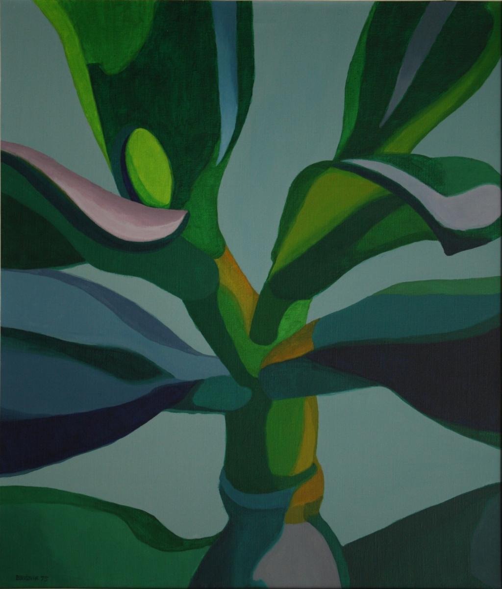 Ida Brišnik Remec, Vegetacija A II, 1975, akril na platnu
