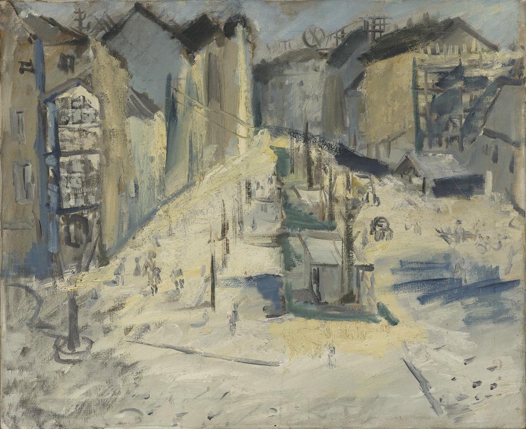 Zoran Mušič, Ulica, 1939, olje na platnu