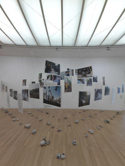 Marko Pogačnik in VITAAA, Litopunkturni in geopunkturni projekti, 2012, prostorska postavitev, foto: D. Habicht, M. Pavlovec, L. Mlekuž