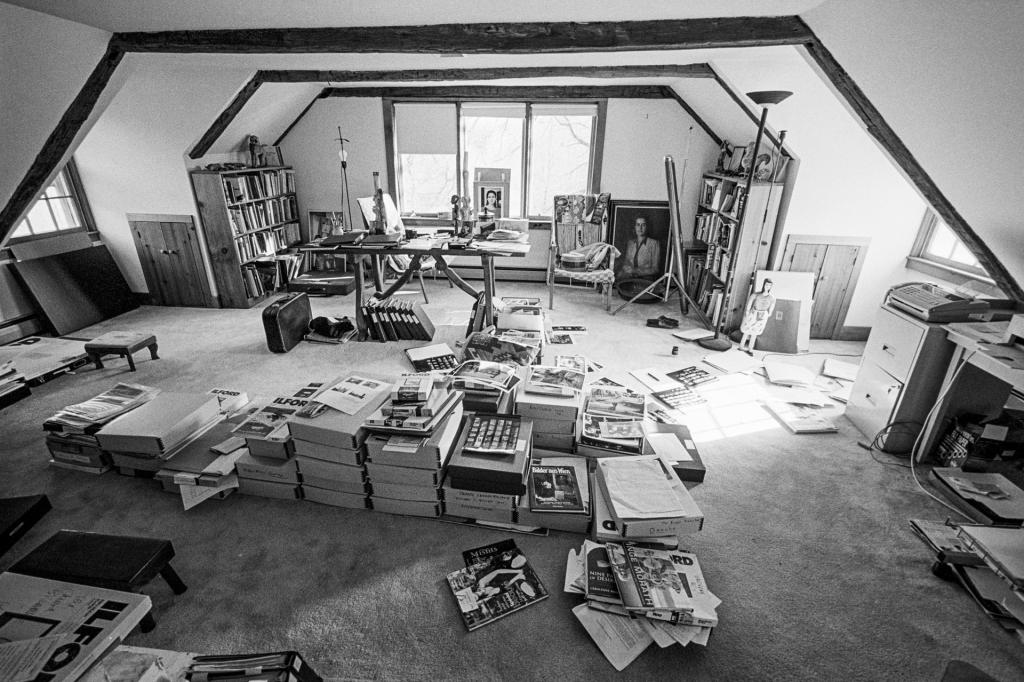 Podstrešni atelje Inge Morath, Roxbury, Connecticut, ZDA, 1998, © Kurt Kaindl / FOTOHOF archiv 