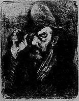 Bojan Golija, Človek z ulice, 1953, litografija/papir (foto: Damjan Švarc)