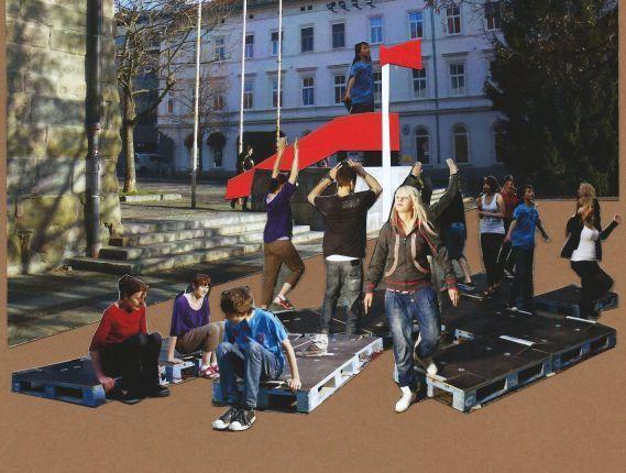Gibanje za javni govor, načrt za projekt v javnem prostoru, kolaž