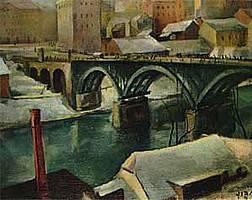 Karel Jirak, Dravski most pozimi, 1935, olje na platnu (foto: Ivan Leskošek)