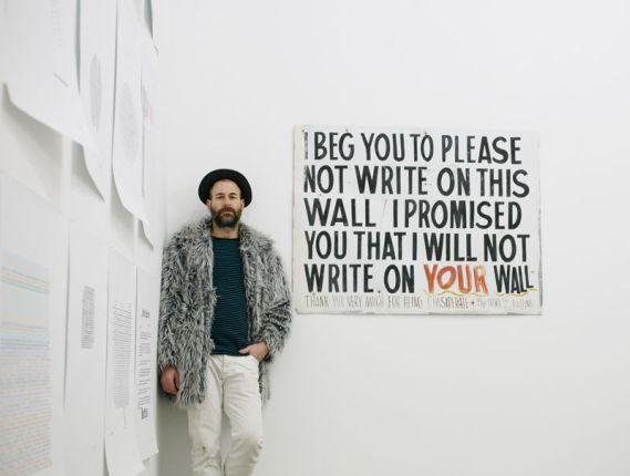 Kenneth Goldsmith, Street Poets and Visionaries, Mercer Union, Toronto, 2009, photo: C. Jones