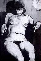 Marko Stevelič, Donna Blu, 1997, oljni pastel, les