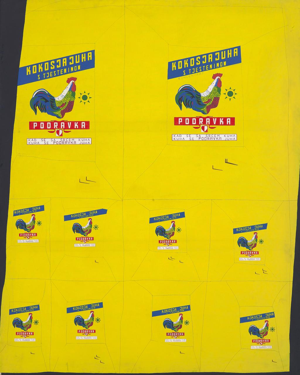 Metka Krašovec, Sporočilo, 1968, akril na platnu, 174 x 140 cm, last umetnice