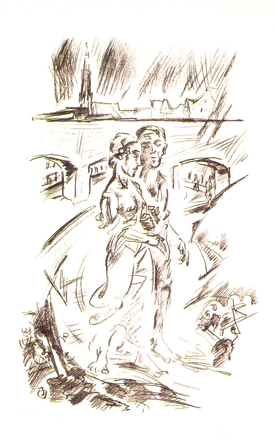 Jan Oeltjen, Nedelja I, 1914, litografija / papir