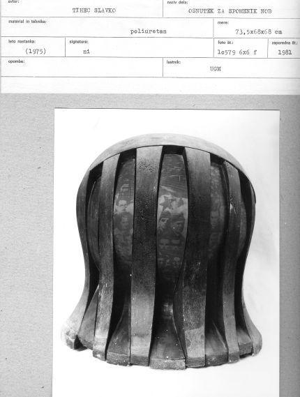 Slavko Tihec, Osnutek za spomenik NOB, 1975, foto: arhiv UGM
