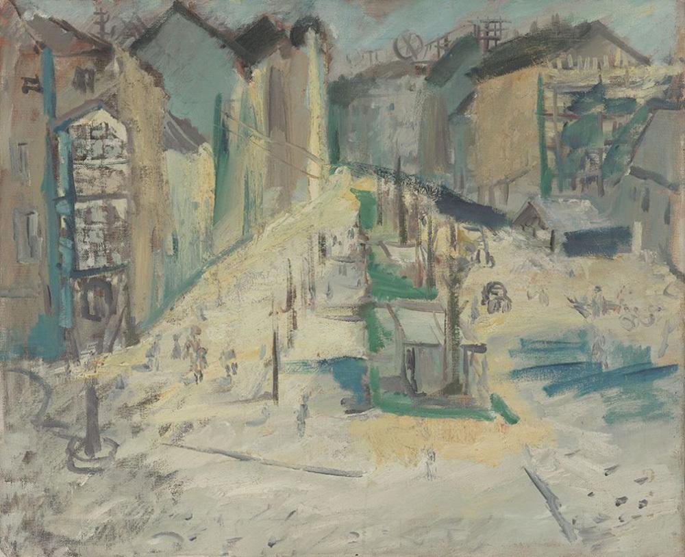 Zoran Mušič, Ulica (Aleksandrova cesta), okrog 1939, olje na platnu